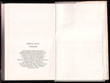 Émile Zola: Zabiják