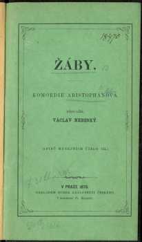 Aristofanés: Žáby
