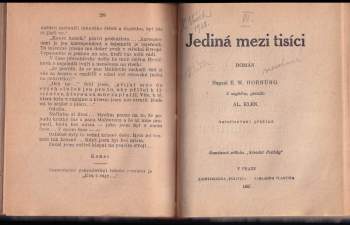 E. W Hornung: Žádám onoho pána + Jediná mezi tisíci