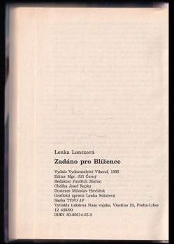 Lenka Lanczová: Zadáno pro Blížence