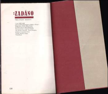 Milan Krejčí: Zadáno pro pány hosty