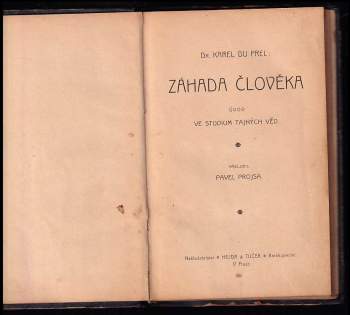 Carl Du Prel: Záhada člověka