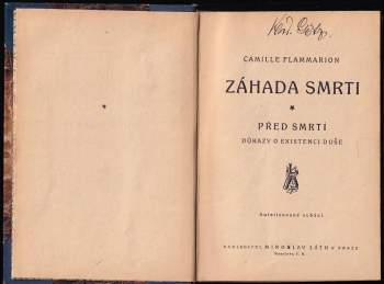 Camille Flammarion: Záhada smrti