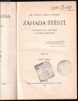 Gustav Adolf Lindner: Záhada štěstí