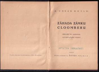 Arthur Conan Doyle: Záhada zámku Cloomberu