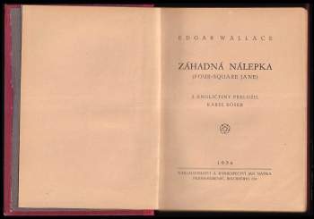 Edgar Wallace: Záhadná nálepka
