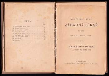 Alexandre Dumas: Záhadný lékař
