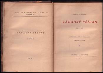 Honoré de Balzac: Záhadný případ