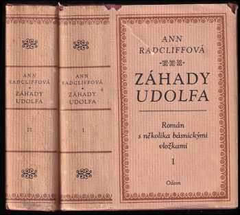 Záhady Udolfa - román s několika básnickými vložkami - I + II - KOMPLET - Ann Ward Radcliffe (1978, Odeon) - ID: 362656