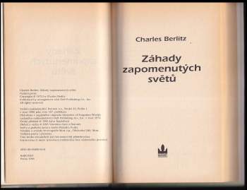 Charles Berlitz: Záhady zapomenutých světů
