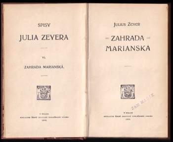 Julius Zeyer: Zahrada Marianská