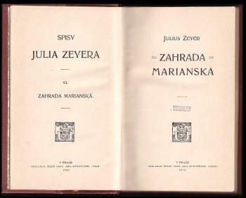 Julius Zeyer: Zahrada Marianská