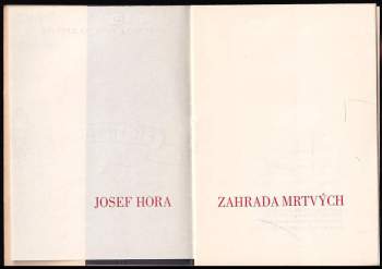 Josef Hora: Zahrada mrtvých