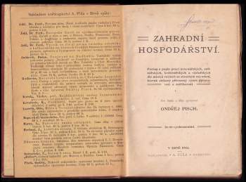 Ondřej Pisch: Zahradní hospodářství