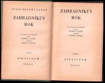 Karel Čapek: Zahradníkův rok