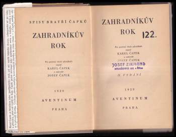 Karel Čapek: Zahradníkův rok