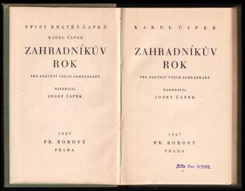 Karel Čapek: Zahradníkův rok