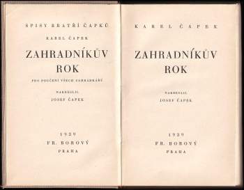 Karel Čapek: Zahradníkův rok