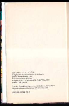Zane Grey: Zajatci pouště