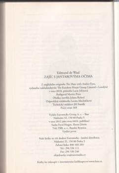 Edmund De Waal: Zajíc s jantarovýma očima