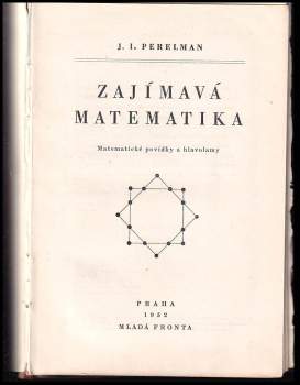 Jakov Isidorovič Perel'man: Zajímavá matematika