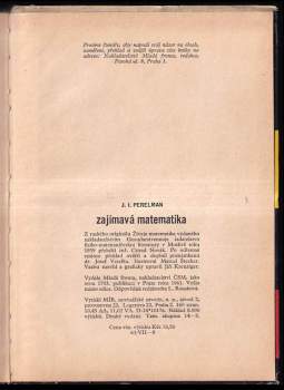Jakov Isidorovič Perel'man: Zajímavá matematika