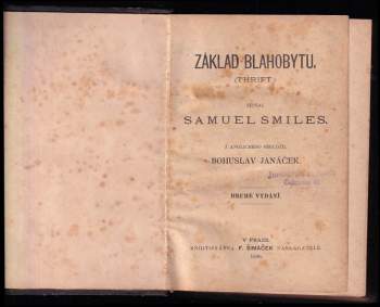 Samuel Smiles: Základ blahobytu