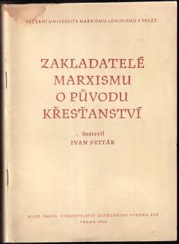 Zakladatelé marxismu o původu křesťanství