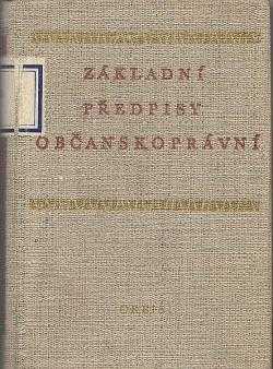 Základní předpisy občanskoprávní