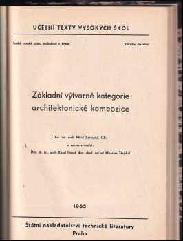 Karel Hanuš: Základní výtvarné kategorie architektonické kompozice
