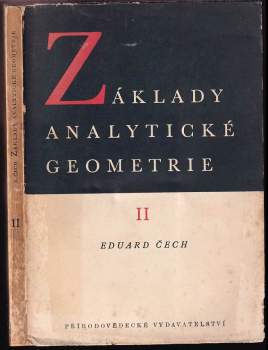 Eduard Čech: Základy analytické geometrie