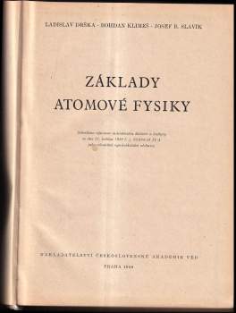 Bohdan Klimeš: Základy atomové fysiky