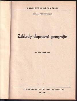Otakar Vrána: Základy dopravní geografie