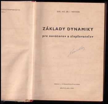 Jindřich Nesvadba: Základy dynamiky pre novátorov a zlepšovateľov