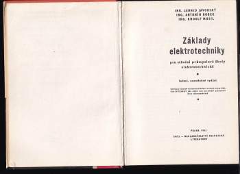 Rudolf Musil: Základy elektrotechniky pro střední průmyslové školy elektrotechnické