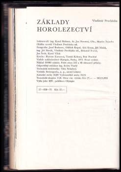 Vladimír Procházka: Základy horolezectví