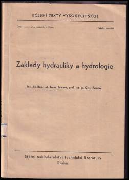 Základy hydrauliky a hydrologie