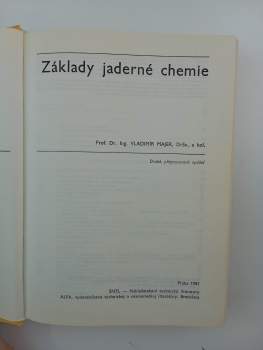 Vladimír Majer: Základy jaderné chemie