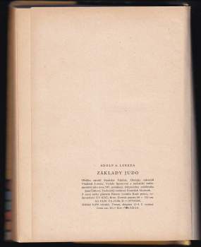 Adolf Andrej Lebeda: Základy judo