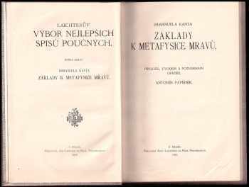 Immanuel Kant: Immanuela Kanta Základy k metafysice mravů