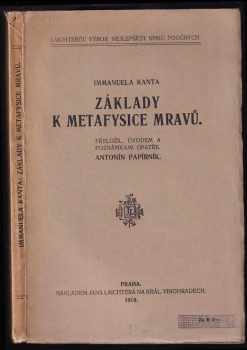 Immanuela Kanta Základy k metafysice mravů