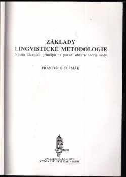 Základy lingvistické metodologie