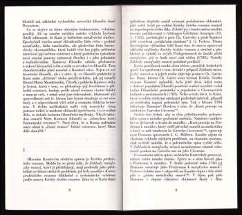 Immanuel Kant: Základy metafyziky mravů