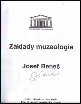Josef Beneš: Základy muzeologie