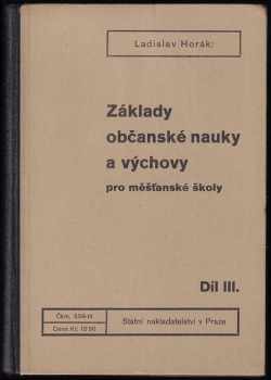 Základy občanské nauky a výchovy pro měšťanské školy