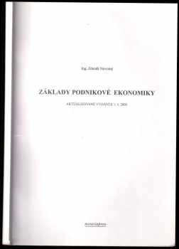 Zdeněk Novotný: Základy podnikové ekonomiky - aktualizované vydání k 15.2005.