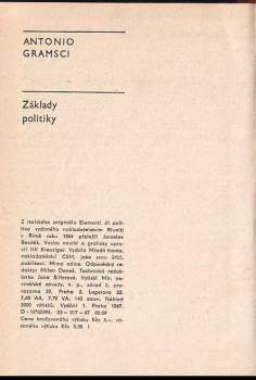 Antonio Gramsci: Základy politiky