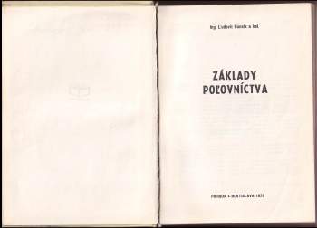 Ľudovít Bancík: Základy poľovníctva