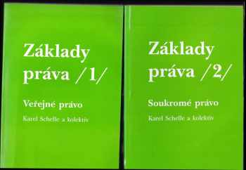 Karel Schelle: Základy práva 1+2 Veřejné právo, Soukromé právo
