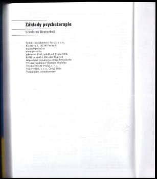 Stanislav Kratochvíl: Základy psychoterapie